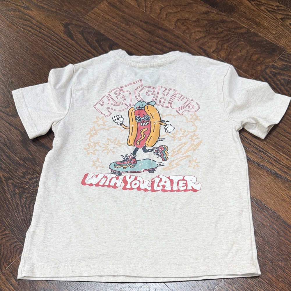C&C CALIFORNIA KIDS HOTDOG DOG T-SHIRT SIZE 5/6